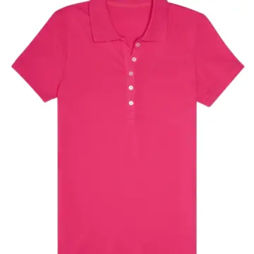 Pink Short-Sleeve Polo Shirt with Classic Collar