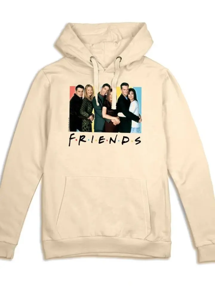 Cream Pullover Hoodie with TV Show Graphic