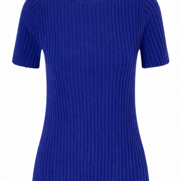 Royal Blue Ribbed Knit Top