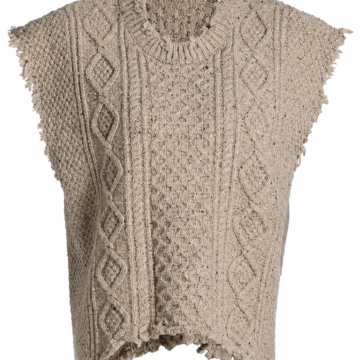 Beige Sleeveless Knit Sweater Vest