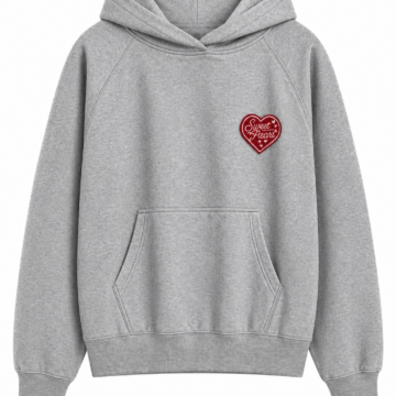 Heather Gray Oversized Pullover Hoodie