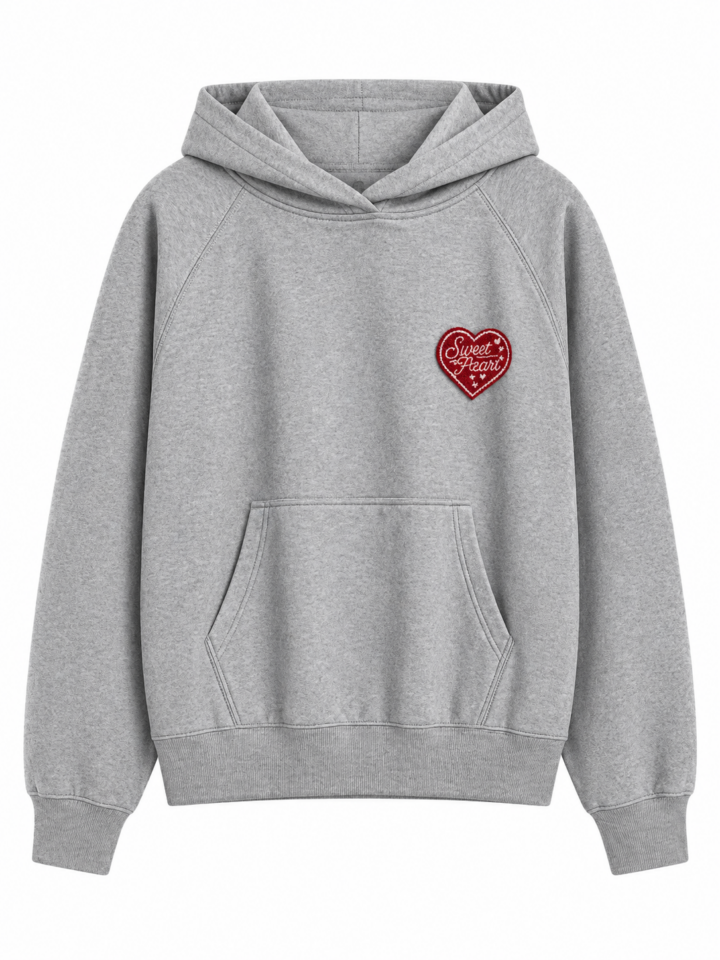 Heather Gray Oversized Pullover Hoodie