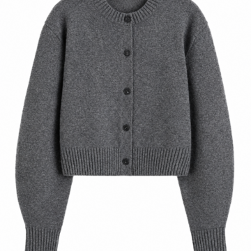 Dark Heather Grey Knit Cardigan