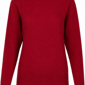 Red Regular Fit Long Sleeve Crew Neck Knit Sweater